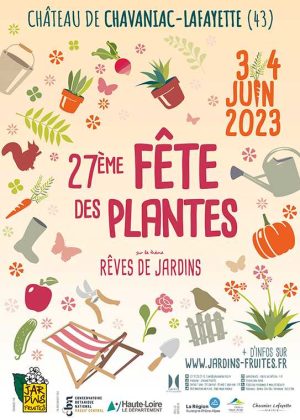 27ième édition de la Fête des plantes 2023 le WE des 03 & 04 juin 2023 - Affiche Officielle