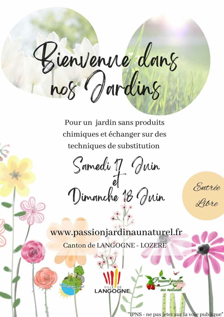 Opération "Bienvenue à nos jardins" - WE des 17 et 18 juin 2023 - Affiche officielle