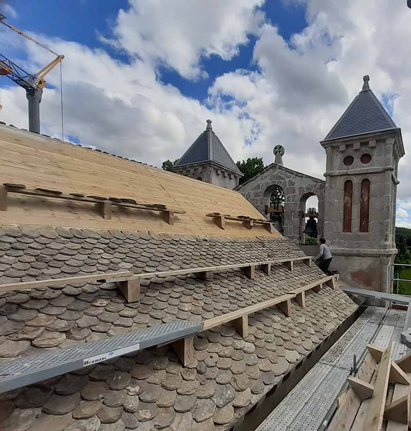 Atelier broyat aux "Choisinets" du mercredi 16 octobre 2024 - Affiche à l'occasion de la finalisation de la toiture en juin 2024