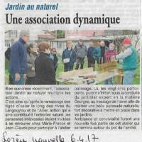 Article de La Lozère Nouvelle en date du 06/04/17 - Une association dynamique !