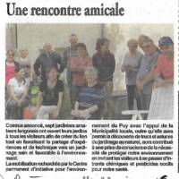 Article de La Lozère Nouvelle en date du 23/06/17 - Une rencontre amicale