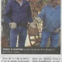 Article de l'Eveil en date du 18 octobre 2017 consacré aux Patates d'exception de René & Jean-Pierre