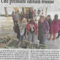 Article de La Lozère Nouvelle en date du 191017 consacré à l'échange de graines & de plants sous la halle de Langogne