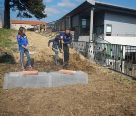 Partenariat pédagogique avec le Collège St-Pierre / St-Paul Partenariat pédagogique avec le Collège St-Pierre / St-Paul - Atelier Jardinage : le bêchage