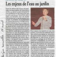 Article de La Lozère Nouvelle en date du 18 avril 2019, Consacré à la conférence à Langogne sur l'eau de Pierre FELTZ