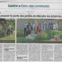 Article de L'Eveil hebdo en date du 26 juin 2019 - consacré à l'ouverture 2019 des jardins de l'Association