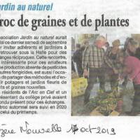 Article de La Lozère Nouvelle en date du 17 octobre 2019 -