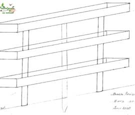 Création d'un bac potager du 5 février 2020 - Bac potager-Vue 3d