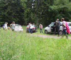 Sortie sylviculture du 20 juin en forêt de Pradelles - Arrivée sur zone pour 1ère station