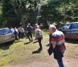 Sortie sylviculture du 20 juin en forêt de Pradelles - On pénétre dans la forêt