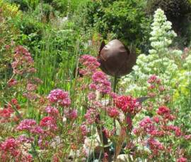 Sortie 2020 à La Panouse chez Didier Baduel - Oeuvre florale de métal