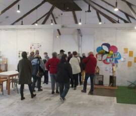 Visite chez Rachel Ligier, apicultrice à Châteauneuf de Randon du 26 septembre 2020 - Le décor d'accueil pour la visite