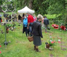 25ième Fête des plantes à Chavaniac Lafayette WE des 5 & 6 juin 2021 - 11 Stand sculptures de jardins
