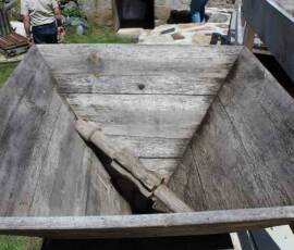 Visite du Moulin de Grandrieu en date du samedi 26 juin 2021 Visite du Moulin de Grandrieu en date du samedi 26 juin 2021 - L'ancienne trémie exposée