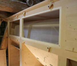 Visite du Moulin de Grandrieu en date du samedi 26 juin 2021 Visite du Moulin de Grandrieu en date du samedi 26 juin 2021 - Bluterie compartimentée (farine & son)