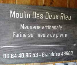 Visite du Moulin de Grandrieu en date du samedi 26 juin 2021 Visite du Moulin de Grandrieu en date du samedi 26 juin 2021 - Signalétique sur porte d'entrée
