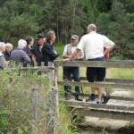 Visite du moulin de Trespis du samedi 25 juin 2022 - Discussion sur le petit pont de bois