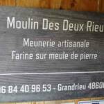 Visite du moulin des Deux Rieu du dimanche 26 juin 2022 - Signalétique sur porte d'entrée