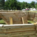 Fêtes des plantes au château de Chavaniac La Fayette les 4 & 5 juin 2022 -- son labyrinthe en construction