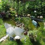 Ouverture de nos jardins des 17 & 18 juin 2023 - Le Jardin de Marie-France - ... qui apporte un peu de fraicheur avec concentration animalière à l'affut des poissons eux bien vivants !