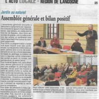 Parution de La Lozère Nouvelle en date du 03 janvier 2019 relative à l'Assemblée Générale ordinaire du 8 décembre 2018