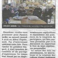 Parution de La Lozère Nouvelle en date du 09 avril 2022 relative à la rotation des cultures chez le président René Ringard à cette date