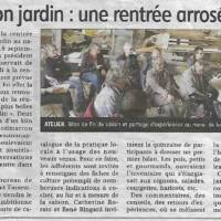 Parution de La Lozère Nouvelle en date du 16 septembre 2023 relative à la réunion chez René Ringard intitulé "Ma meilleure réussite au jardin" du 16 septembre 2023
