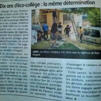Parution de L'Eveil Hebdo en date du 2 novembre 2023 relatif à l'assistance faite par l'Association "Passion Jardin au Naturel" au élèves du collège St-Pierre / St-Paul de Langogne